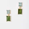 Outlet Selma Drop Earrings In Blue And Green Diamante Jewellery|Wedding Accessories