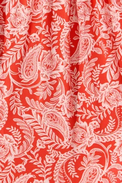 Sale Shake It Out Smock Dress in Red with White Paisley Dresses|Casual