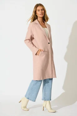 Sale Shaniya Coat in Blush Outerwear|Outerwear