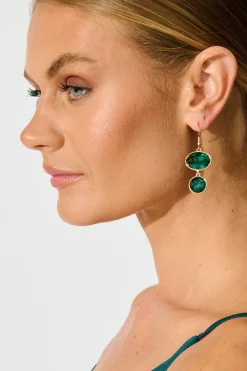 Hot Shauna Drop Earring in Emerald Jewellery