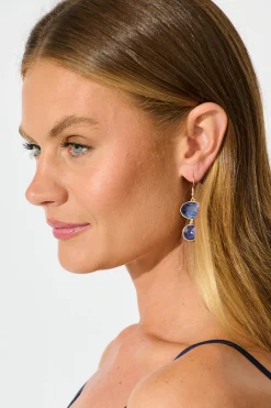 Sale Shauna Drop Earring in Navy Jewellery