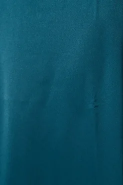 Best Shine Supreme Maxi Skirt in Teal Satin Bottoms|Skirts & Shorts