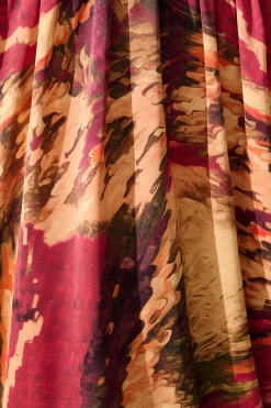 Sale Solita Top in Multi Watercolour Satin Tops|Party & Occasion