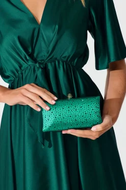 Best Sonia Clutch Bag in Emerald Diamante Bags