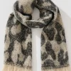 Best Spencer Knit Scarf in Dark Grey Leopard Knitwear|Knitwear