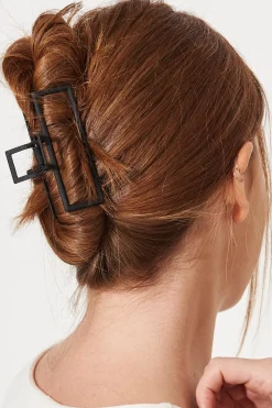 Clearance Squarie Hair Claw In Black Hair Accessories