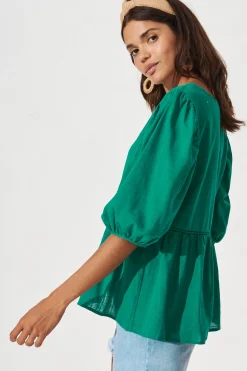 Outlet Stacy Top In Green Tops|Casual