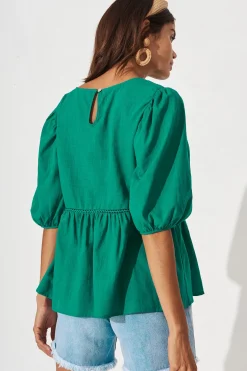 Outlet Stacy Top In Green Tops|Casual