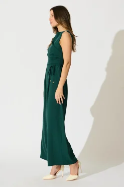 Hot Studio Mode Jumpsuit in Emerald Bottoms|Playsuits & Jumpsuits