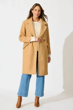 New Sultry Coat in Camel Outerwear|Outerwear
