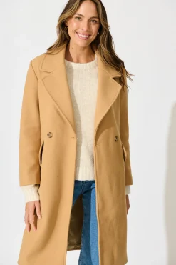 New Sultry Coat in Camel Outerwear|Outerwear