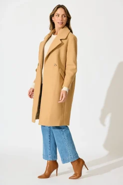 New Sultry Coat in Camel Outerwear|Outerwear