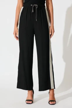 Sale Sweet Escape Pant in Black Linen Blend Bottoms