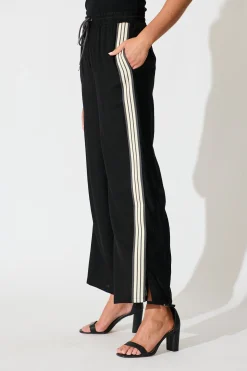 Sale Sweet Escape Pant in Black Linen Blend Bottoms