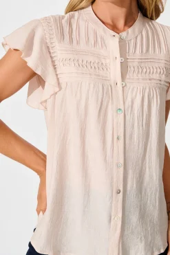 Best Sweetheart Shirt in Light Pink Cotton Blend Tops|Casual