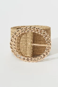 Discount Tary Stretch Belt In Light Brown Belts