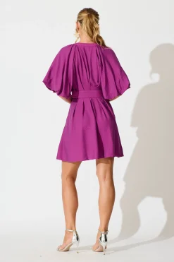 Fashion Teagan Dress in Plum Dresses|Party