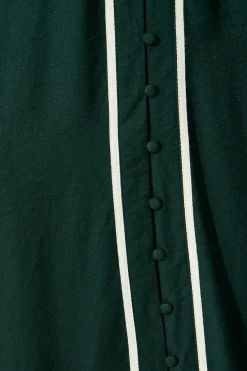 Fashion Terri Midi Dress in Emerald with White Contrast Trim Dresses|Party