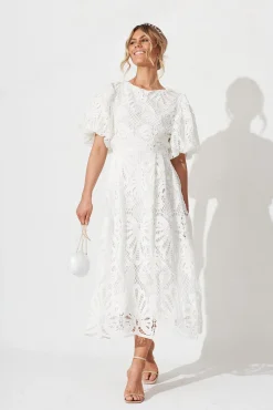 Sale Tillie Lace Maxi Dress In White Dresses|Formal