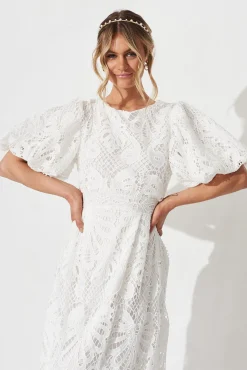 Sale Tillie Lace Maxi Dress In White Dresses|Formal