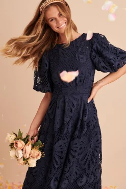 Clearance Tillie Lace Maxi Dress In Navy Dresses|Formal