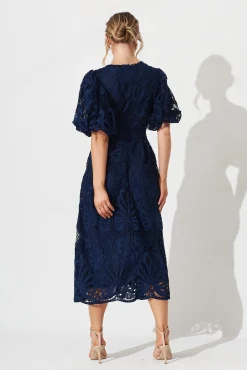 Clearance Tillie Lace Maxi Dress In Navy Dresses|Formal