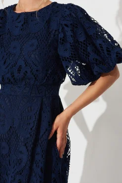 Clearance Tillie Lace Maxi Dress In Navy Dresses|Formal