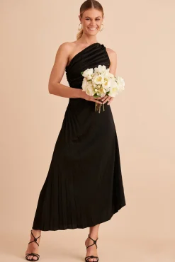 New Toulon One Shoulder Maxi Dress In Black Dresses|Formal