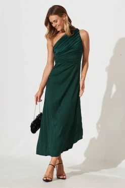 Discount Toulon One Shoulder Maxi Dress In Emerald Dresses|Formal