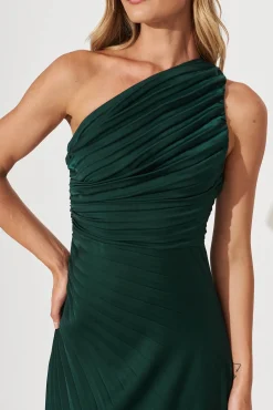 Discount Toulon One Shoulder Maxi Dress In Emerald Dresses|Formal