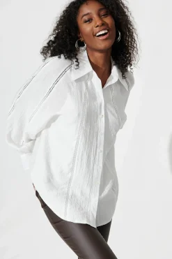 Clearance Trudy Shirt in Off White Tops|Casual