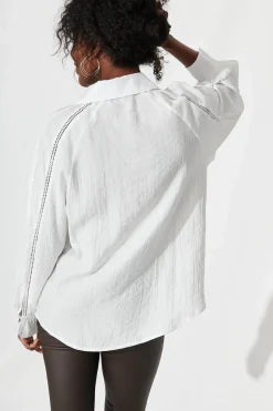 Clearance Trudy Shirt in Off White Tops|Casual