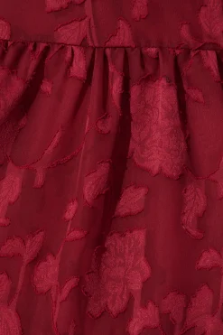 Best Twilight Midi Dress in Wine Floral Burnout Chiffon Dresses|Party