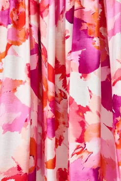 Sale Valentina Maxi Sundress in White With Pink Multi Floral Dresses|Casual