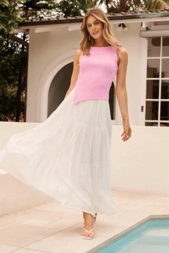 Hot Valley Top In Pink Tops|Casual