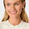 Best Vera Hoop Earrings in 18k Gold Plated with Pearl Jewellery
