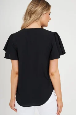 Hot Viviana Zip Top In Black Tops|Workwear