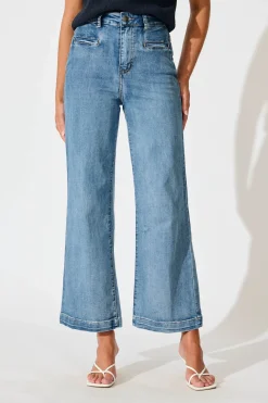 Best Waverley High Rise Wide Leg Jean In Light Blue Denim Bottoms