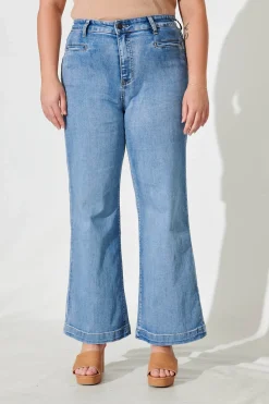 Best Waverley High Rise Wide Leg Jean In Light Blue Denim Bottoms