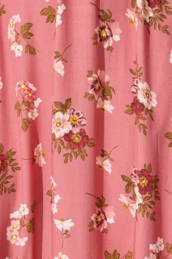 Hot Wildflower Maxi Dress in Pink Floral Dresses|Casual