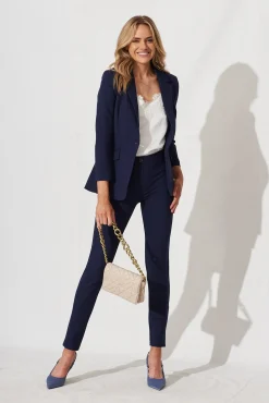Online Workflow Skinny Pants In Navy Bottoms|Pants