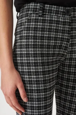 Hot Workflow Skinny Pants In Black Check Bottoms|Pants