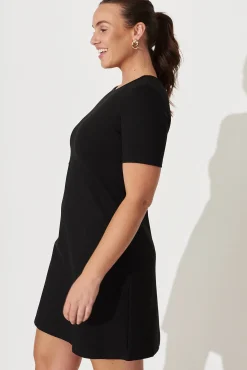 Hot Workflow Stretch Dress In Black Dresses|Casual