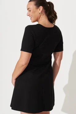 Hot Workflow Stretch Dress In Black Dresses|Casual