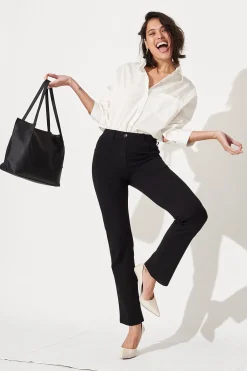 Clearance Workflow Stretch Straight Leg Pocket Pant In Black Bottoms|Pants