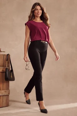 Clearance Workflow Stretch Straight Leg Pocket Pant In Black Bottoms|Pants