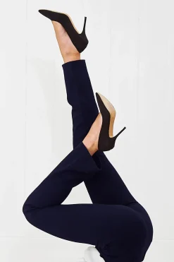 Online Workflow Stretch Yoga Pants in Navy Bottoms|Pants