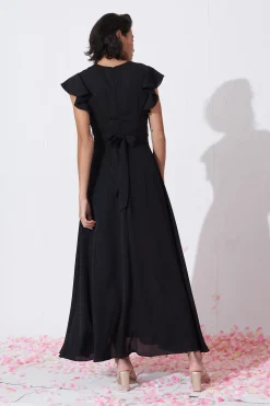 Sale Wynter Maxi Dress in Black Chiffon Dresses|Formal