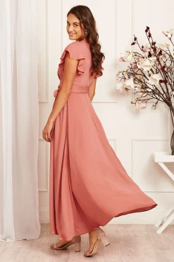 Sale Wynter Maxi Dress in Dusty Rose Chiffon Dresses|Formal