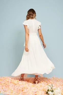 Discount Wynter Maxi Dress in White Chiffon Dresses|Party